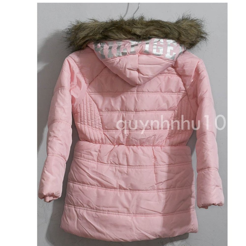 NWT Tommy Hilfiger Girls Fleece Lined Puffer Jacket PINK . - Picture 10 of 10
